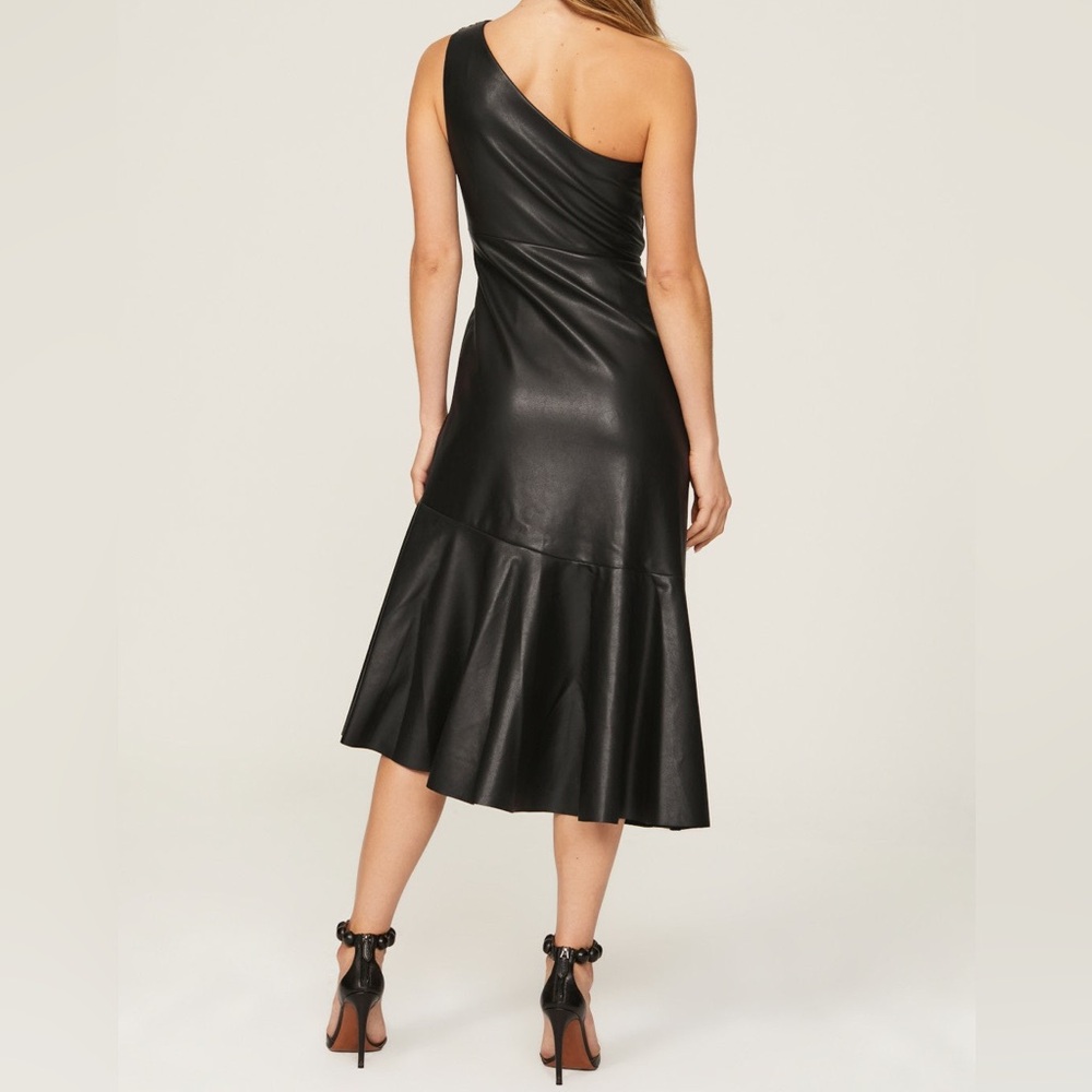 Faux Leather One-Shoulder Harris Dress Sachin & Babi - Picture 3 of 8
